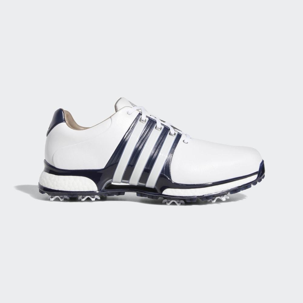 Adidas Men's Tour360 XT Wide Golf Shoes White/Navy/Silver Metal Ireland BD7125